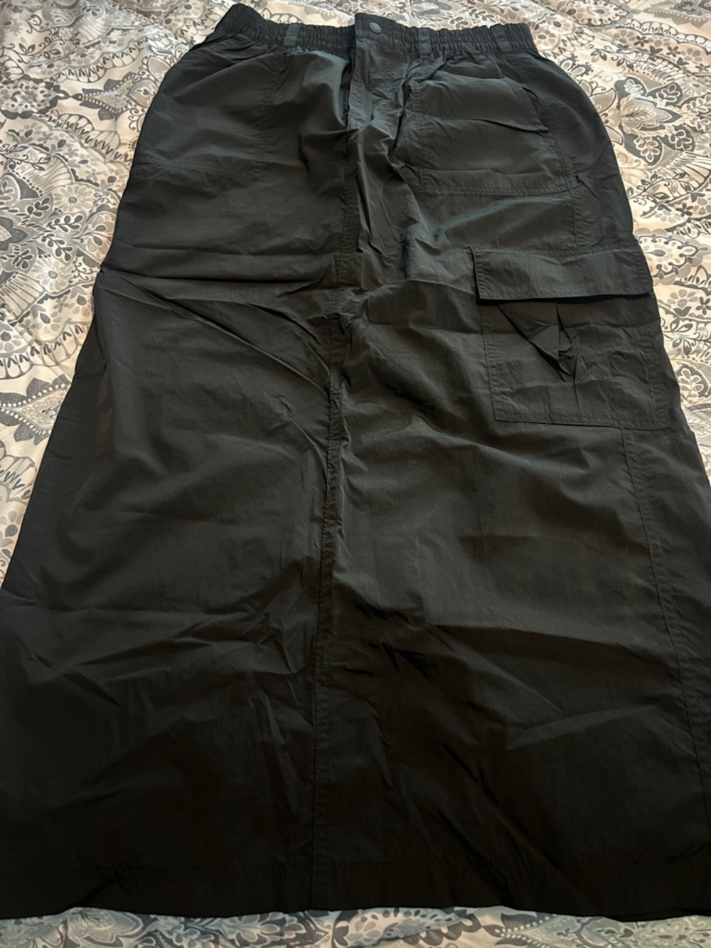 Black Cargo Skirt